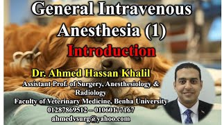 Introduction to general anaesthesia in veterinary field مقدمة عن التخدير العام في الحقل البيطري [upl. by Orenid]