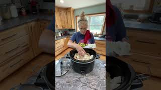 Big Family Cooking CROCKPOT BWW CHiCKEN PASTA bigfamily dinnerideas crockpot justthebells10 [upl. by Wycoff]