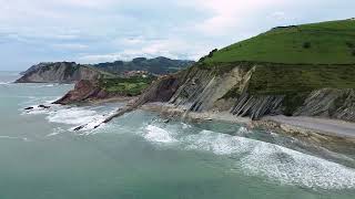 Zumaia’s Natural Wonder Flysch Formation  Basque Country by drone [upl. by Ehcropal]