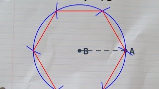 Constructing a regular hexagon with a ruler and compass inside a given circle [upl. by Netsrijk]