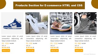 Built Product Section For ECommerce Website  HTML and CSS🔥 [upl. by Piers12]