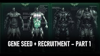 WARHAMMER 40K EXPLAINED  SPACE MARINE RECRUITMENT  GENESEED  PART 1 [upl. by Melan]