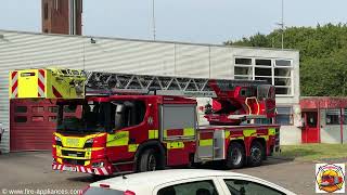 Northamptonshire Fire amp Rescue Service  Moulton Turntable Ladder [upl. by Alikee]