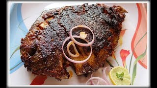 Masala Halva Fry l RasaSswad Special Recipe l मसाला हालवा फ्राय Black Pomfret Fry [upl. by Proudfoot903]