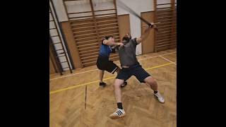 European swordfight combat long sword technique 31 shorts sword action martialarts [upl. by Mccormick]