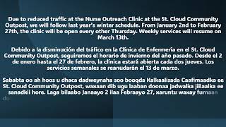 WINTER SCHEDULE FOR THE CENTRACARE NURSING SERVICES IN [upl. by Rhu387]