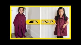 Cómo convertir camisas viejas en vestidos de niña encantadores [upl. by Ilesara]