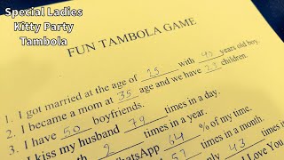 Fun Tambola Game Special For Ladies Kitty Parties  New Tambola Paper Game [upl. by Ahsina]