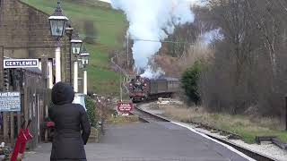 41241 at Oakworth at 425pm on Sunday 6th March 2022 [upl. by Tiduj]