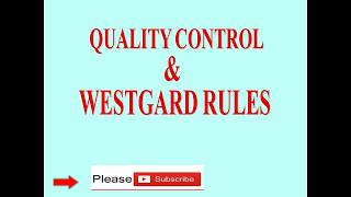 QUALITY CONTROL amp WESTGARD RULES [upl. by Babara271]