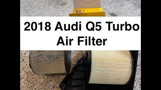 This is an Audi Q5 20 Turbo with Air Filter change VERY EASY TO DO [upl. by Aramenta]