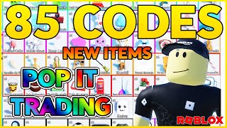 ✅NEW CODE✅85 CODES ⭐ ALL WORKING CODES for POP IT TRADING⭐ Roblox 2023 ⭐ Codes for Roblox TV [upl. by Ayote]