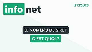 Le numéro de Siret cest quoi  définition aide lexique tuto explication [upl. by Pucida]