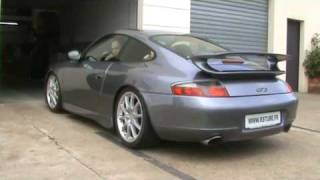 PORSCHE 996 GT3 Sport Exhaust Line SCART silencers [upl. by Ekoorb]