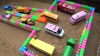 Garage Construction Cars Toys for Children  Dump Truck Bulldozer Sand Trucks for Kids amp Toddlers [upl. by Piero]