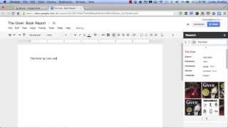 Research Tools in Google Docs [upl. by Chaunce769]