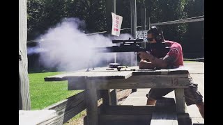 SHOOTING ARMALITE AR 50A1 50BMG IN SLOWMO [upl. by Higley]