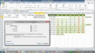 Excel  ARBEITSTAG und ARBEITSTAGINTL [upl. by Akamahs]