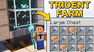 The BEST Trident Farm in Minecraft 121 Tutorial [upl. by Nero803]