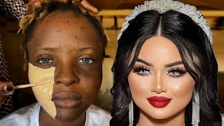 Bomb💣👉😱🔥Unbelievable Bridal Transformation 💉😳🔥😱 Makeup Tutorial [upl. by Kalinda]