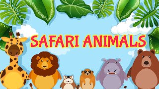 Safari Animal Names for Kids Video Compilation  Learn Safari Animal Names for Children amp Toddlers [upl. by Ayoral868]