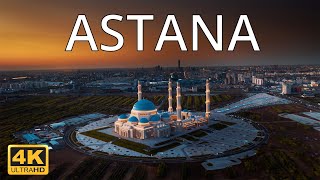 Astana  Kazakhstan 🇰🇿  4K Drone Footage [upl. by Dodd]