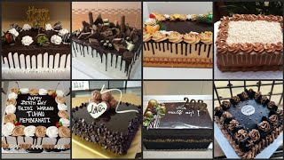 Square Shape Chocolate Cake Decoration ideas Chocolate Square Cake Design [upl. by Ransom]