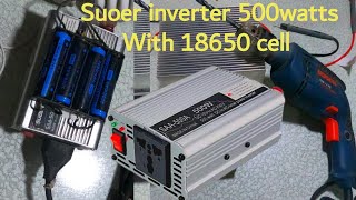 500 watts inverter with 18650 battery cell [upl. by Shanna]