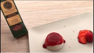 Panna cotta al basilico con salsa alle fragole salate [upl. by Anaid325]