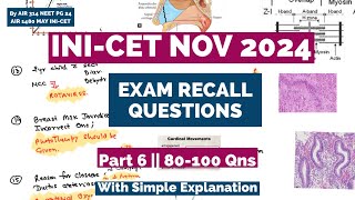 INICET RECALL NOV 2024 PART 6  Qns 80 to 100 With Simple Answers in 7 Minutes inicet [upl. by Neumeyer]