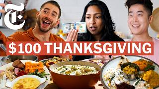 3 Pro Cooks Make Thanksgiving for Under 100  NYT Cooking [upl. by Emalee109]