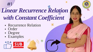 1 Recurrence Relation kya hai  Linear recurrence relation with constant coeff order  degree [upl. by Ettenajna]