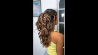 Peinado FÁCIL y RÁPIDO con un GANCHO 🥰 para cabello largo y corto [upl. by Nelyak]