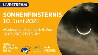 Die Sonnenfinsternis am 10 Juni 2021  LiveBeobachtung [upl. by Sung]