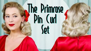 The Primrose Pin Curl Set Vintage Hairstyle [upl. by Martino]