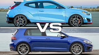 2019 Hyundai Veloster N vs 2018 Volkswagen Golf R [upl. by Llemert]