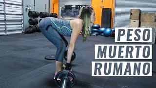 Como hacer Peso Muerto Rumano con Barra Romanian Deadlift  Ejercicio para pierna y glúteo [upl. by Aracat]