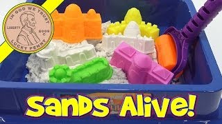 Lets Learn About Sands Alive  A Play Set With 4 Castle Molds [upl. by Kurr]