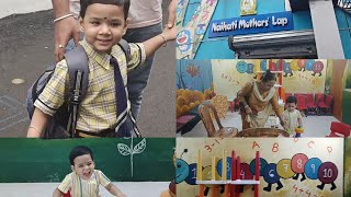 amar Ivaan er School er prothom din kon school e vorti holo Ivaan firstschool playgroup minivlog [upl. by Ynffit33]