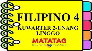 FILIPINO 4 MATATAG Q2 WEEK 1TEKSTONG NARATIBO AT KAYARIAN NG PANGNGALAN [upl. by Erehpotsirhc323]