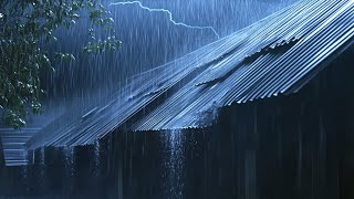 Sleep Instantly with Sound of Heavy Rain amp Thunder  Rain Sounds for Ultimate Sleep Aid [upl. by Horsey]