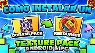 ¿CÓMO INSTALAR UN TEXTURE PACK PARA GEOMETRY DASH 211 TUTORIAL PARA ANDROID amp STEAM PC [upl. by Hibbert]