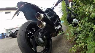 GSR 750 with Bodis GPX2 GPCX2 Exhaust DBEater inwmv [upl. by Arah476]