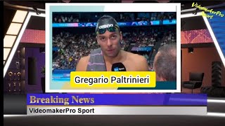 Olimpiadi Parigi Gregorio Paltrinieri medaglia dargento 1500m stile libero intervista [upl. by Enaelem]