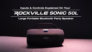 Inputs Buttons amp Controls On Rockville SONIC50L Portable Bluetooth Speaker Big BassLEDMic In [upl. by Artemisia]