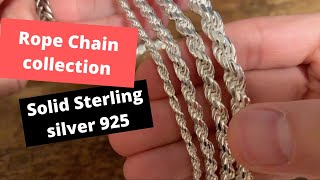 Sterling Silver Rope chains  Luke Zion Jewelry [upl. by Cathleen875]