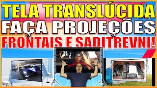 FAÃ‡A PROJEÃ‡Ã•ES FRONTAIS OU INVERTIDAS COM A TELA TRANSLÃšCIDA PORTÃTIL VEIDADZ DE 100 INCHES Geek371 [upl. by Neeroc]