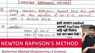 NewtonRaphsons Method  NR Method  Numerical Method  class 12  Real root upto 3 decimal Places [upl. by Strait]