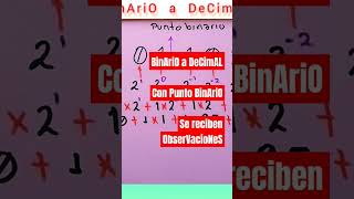 Binario a DeCimAL [upl. by Labaw]