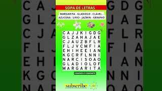 RESUELVE ESTA SOPA DE LETRAS EN 20s  En Esta Sopa de letras BUSCA palabras que sean FLORES [upl. by Dara]